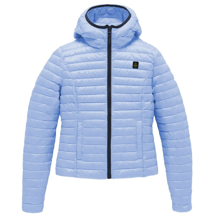 Light Blue Polyamide Women Jacket