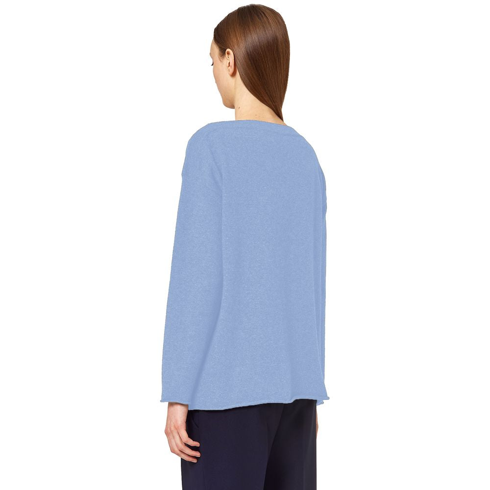 Light Blue Cashmere Women Sweater