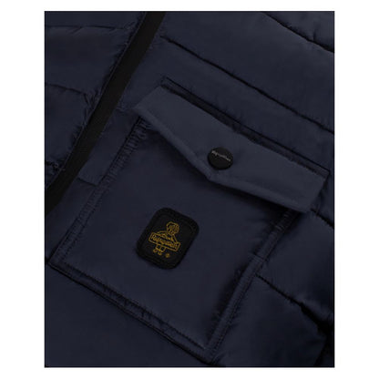 Blue Nylon Men Jacket