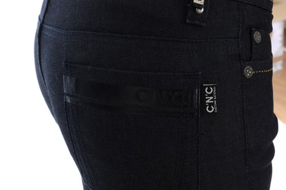 Blue Cotton Stretch Slim Fit Jeans