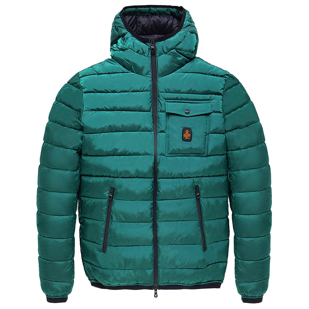 Green Nylon Men Jacket