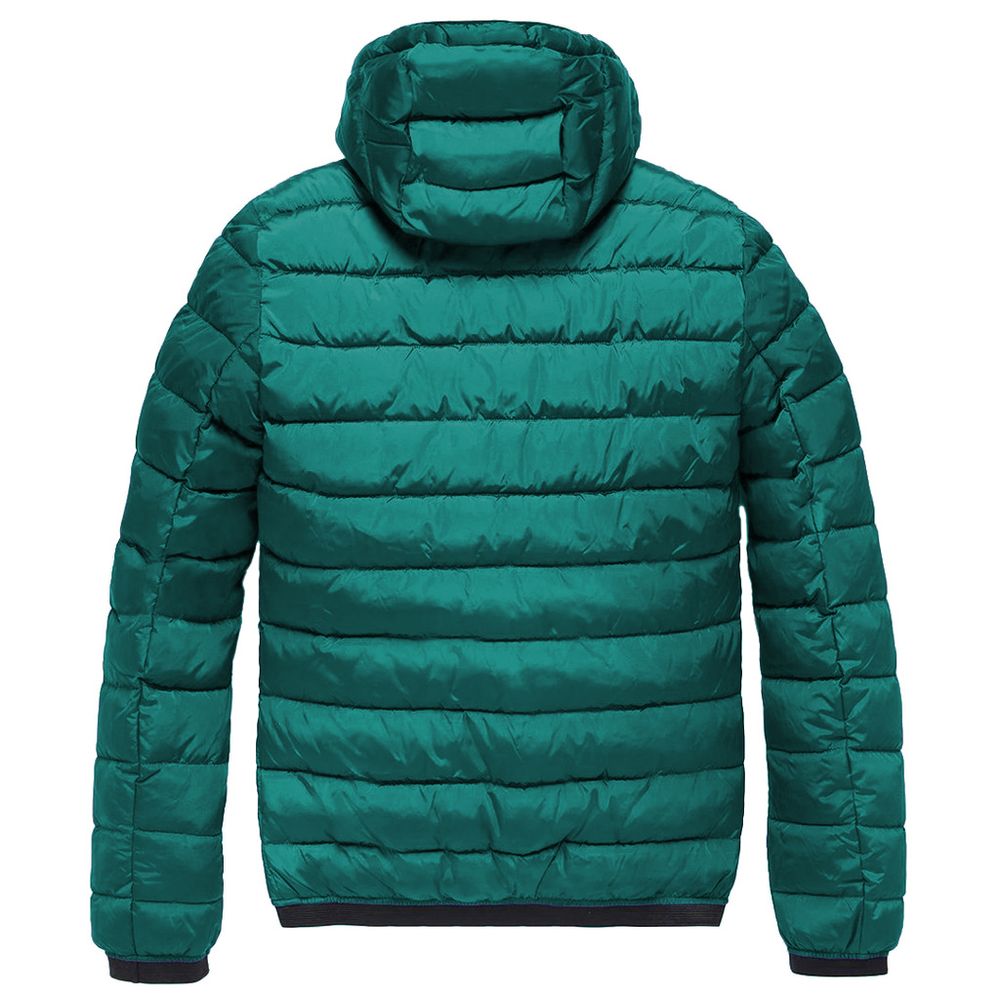 Green Nylon Men Jacket