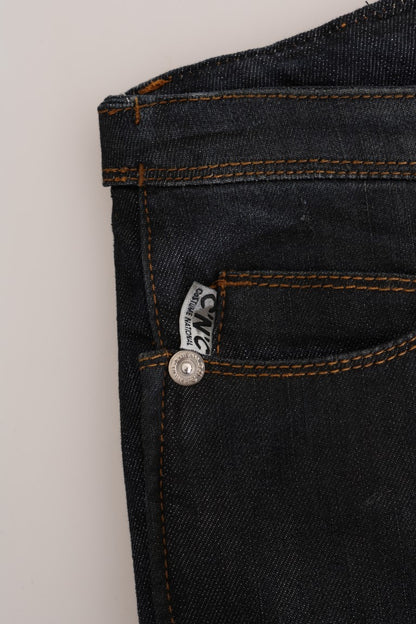 Dark Blue Cotton Slim Fit Jeans
