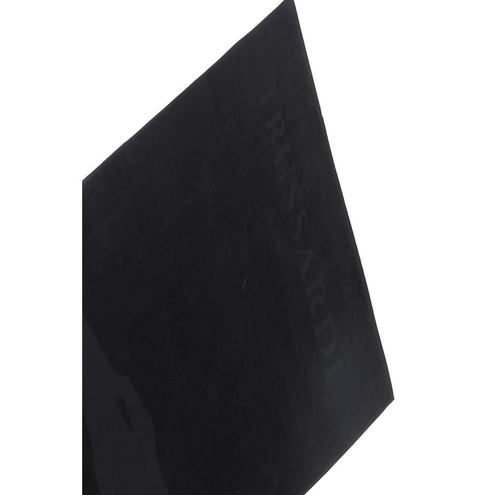 Black Cotton Beach Towel