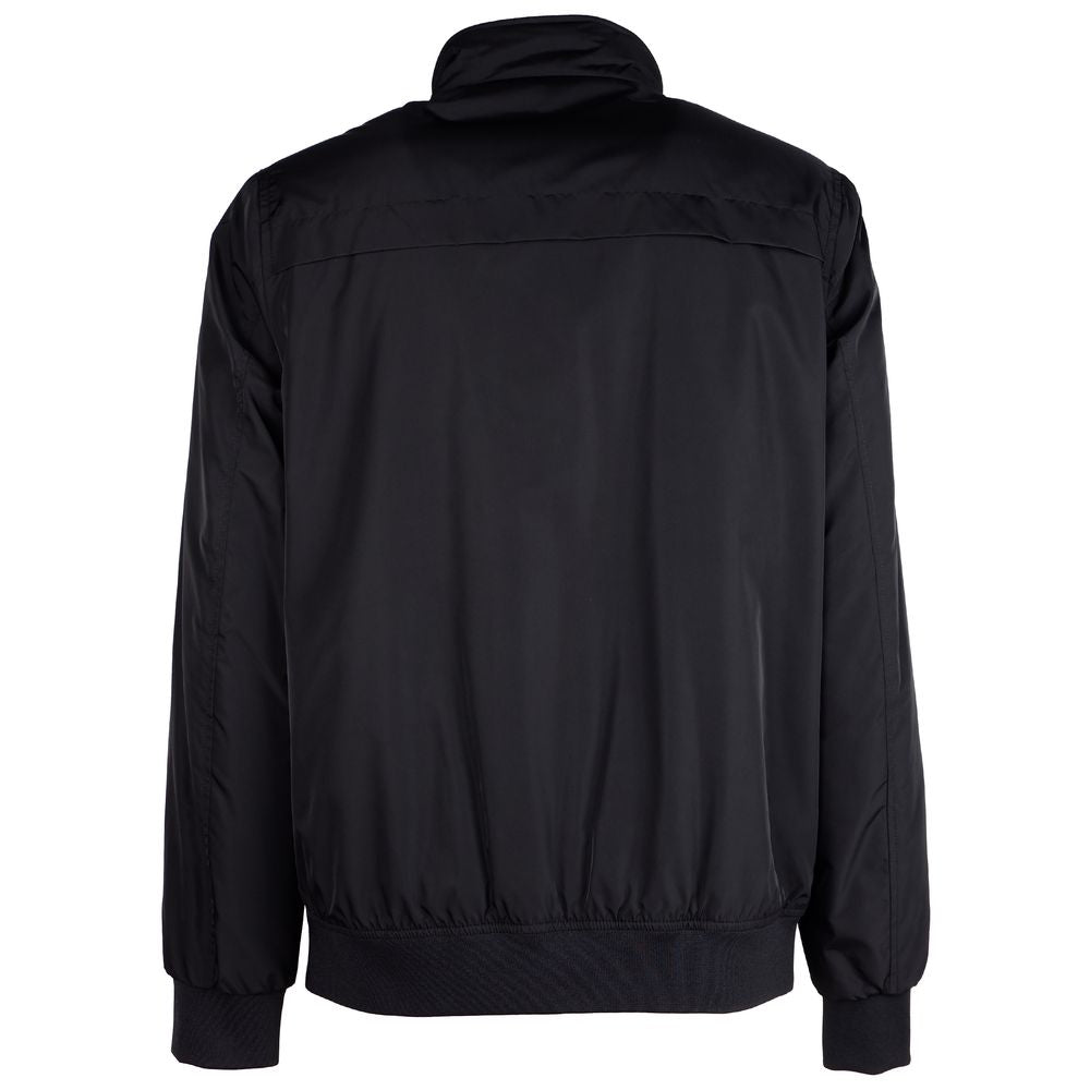 Black Polyester Men's Jacket