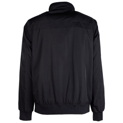 Black Polyester Men's Jacket
