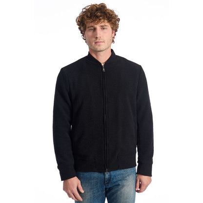 Black Wool Men's Short Jacket