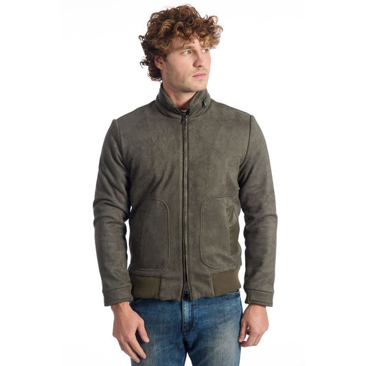 Green Eco Leather Men's Jacket