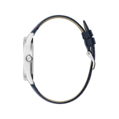 Blue Leather Dress Watch