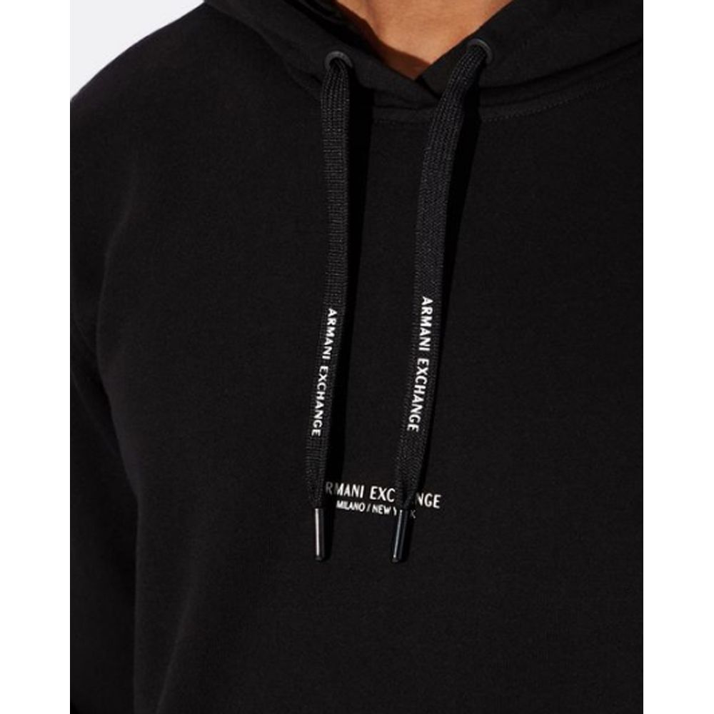 Black Cotton Hoodie