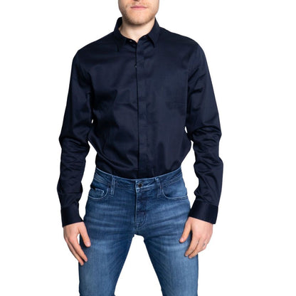 Blue Cotton Dress Shirt