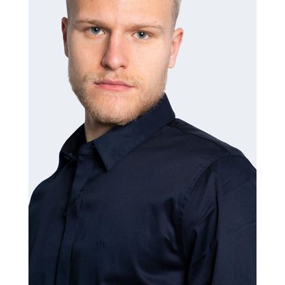 Blue Cotton Dress Shirt