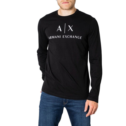 Black Cotton Long Sleeve T-Shirt