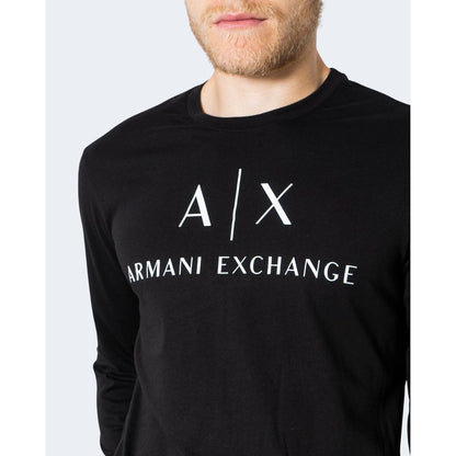 Black Cotton Long Sleeve T-Shirt