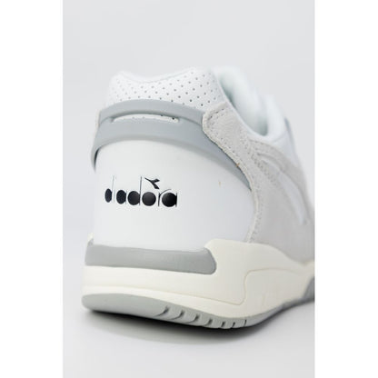 White Artificial Leather Athletic Sneakers
