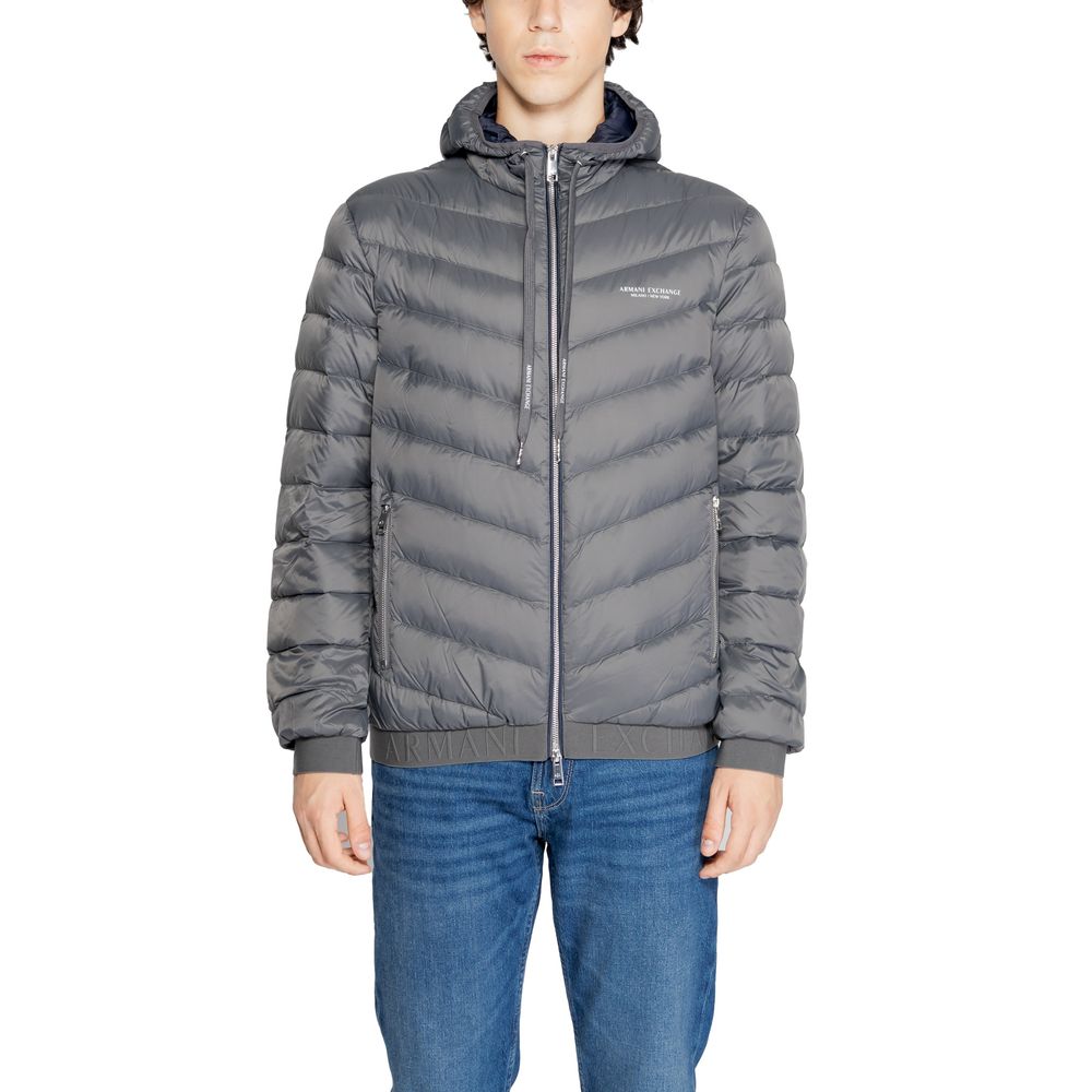 Gray Polyester Shell Jacket