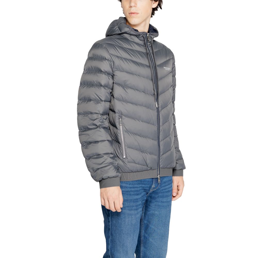 Gray Polyester Shell Jacket