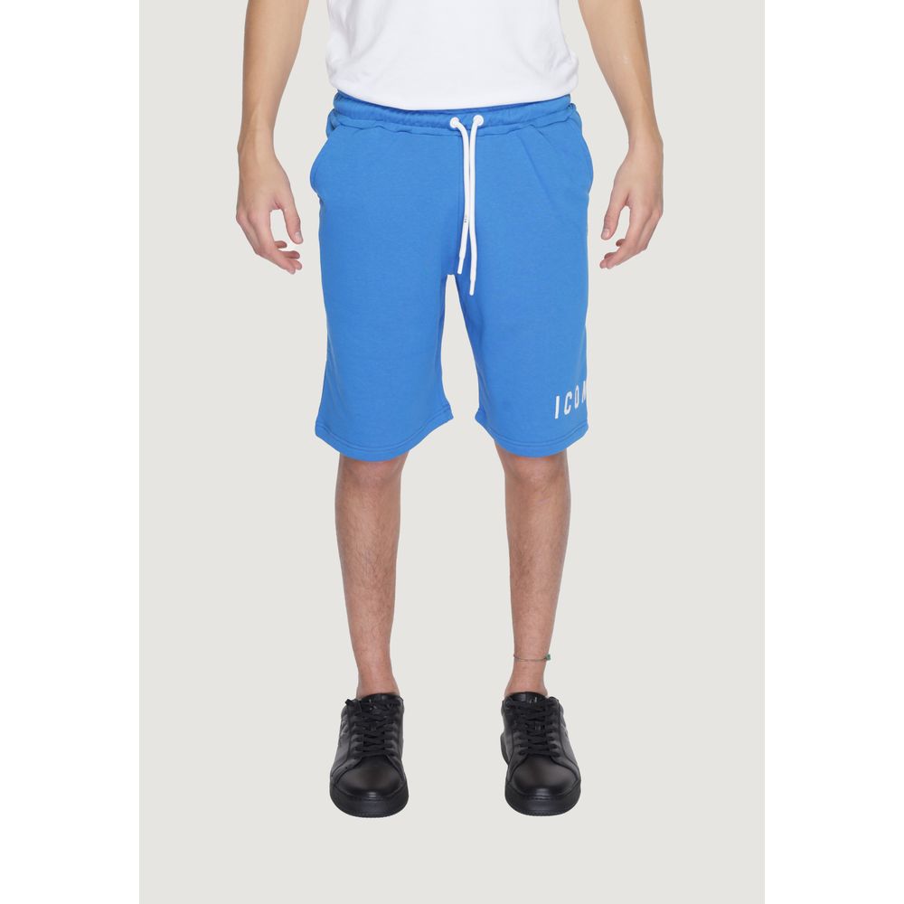 Blue Cotton Bermuda Shorts