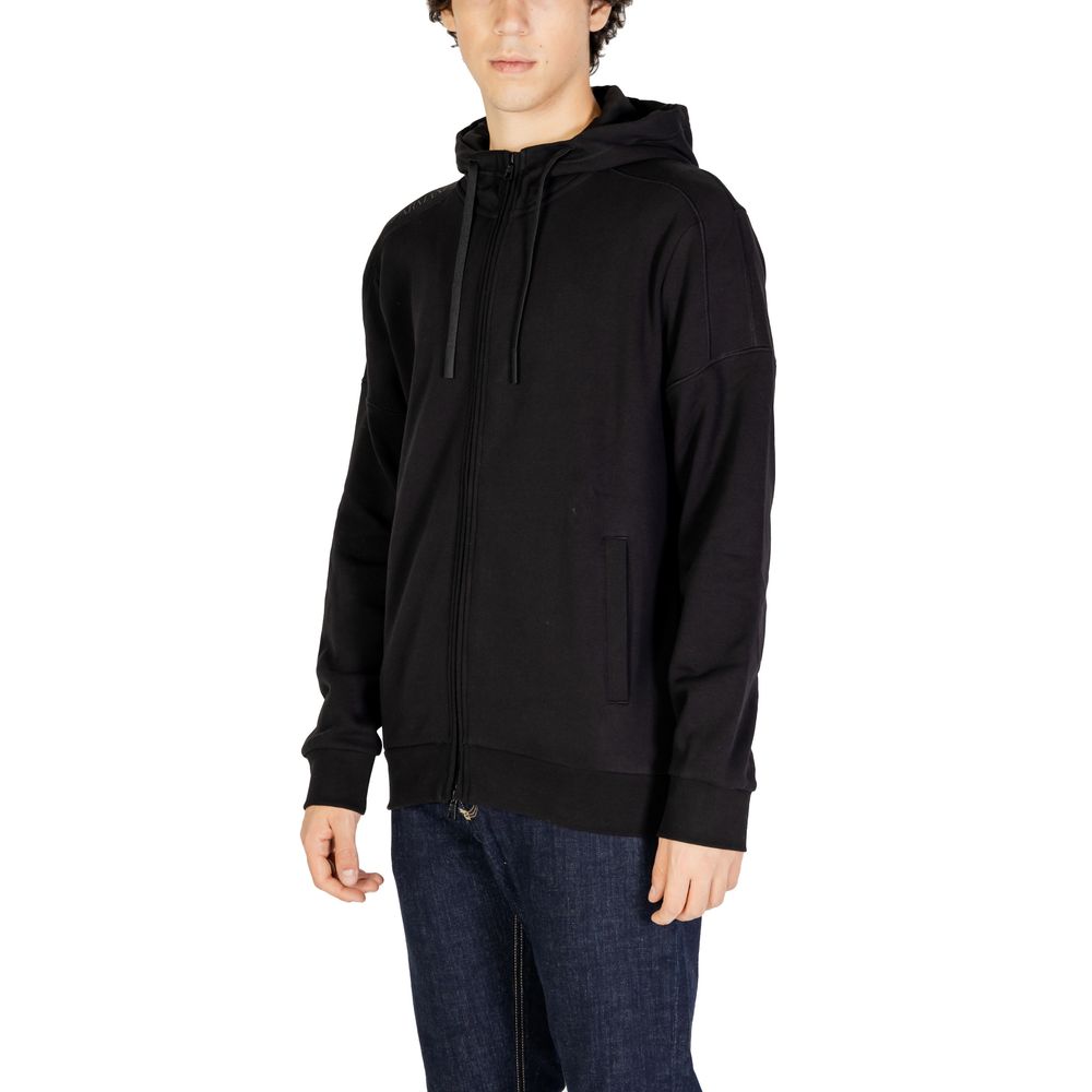 Black Cotton Hoodie
