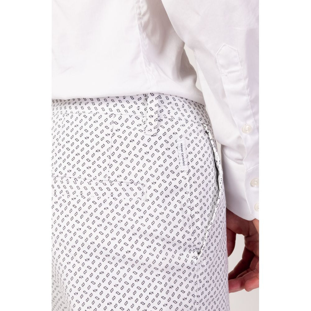 White Cotton Bermuda Shorts
