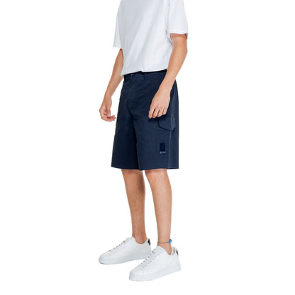 Blue Cotton Bermuda Shorts