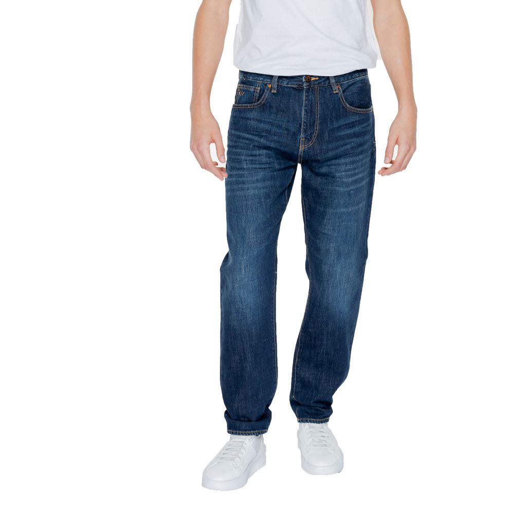 Blue Cotton Skinny Jeans