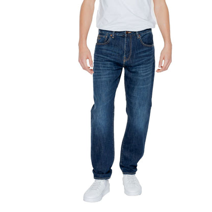 Blue Cotton Skinny Jeans