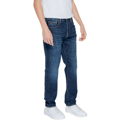 Blue Cotton Skinny Jeans