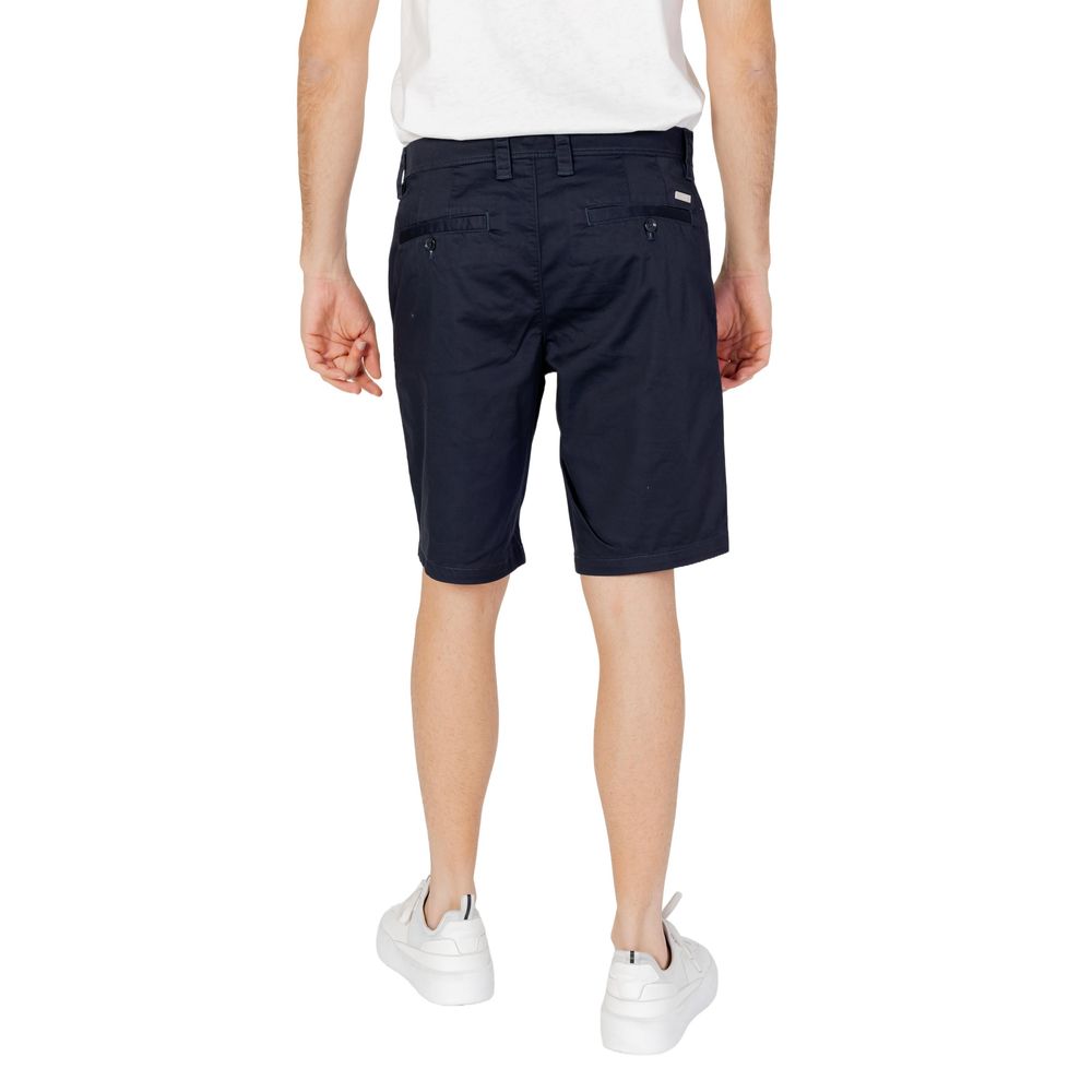 Blue Cotton Bermuda Shorts