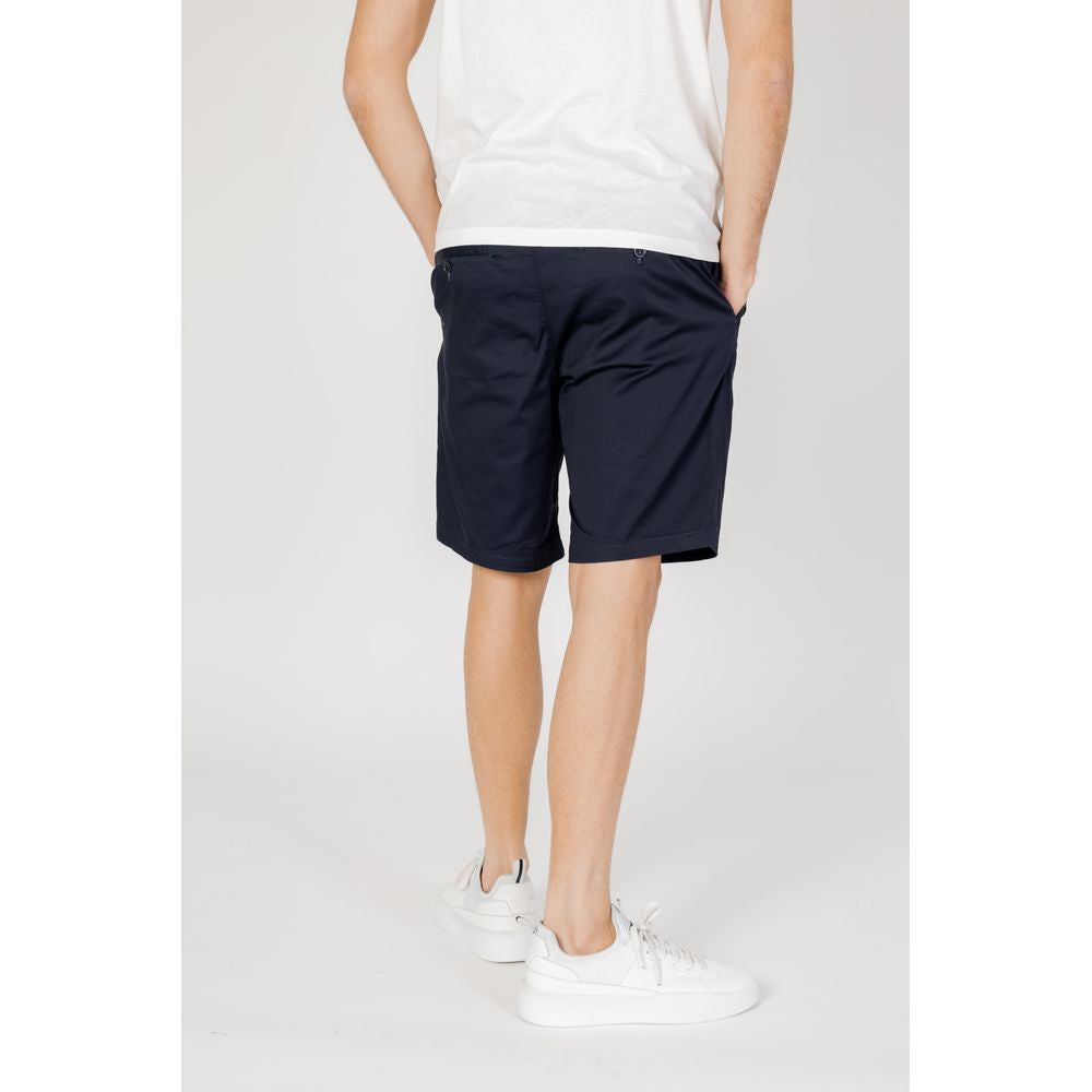 Blue Cotton Bermuda Shorts