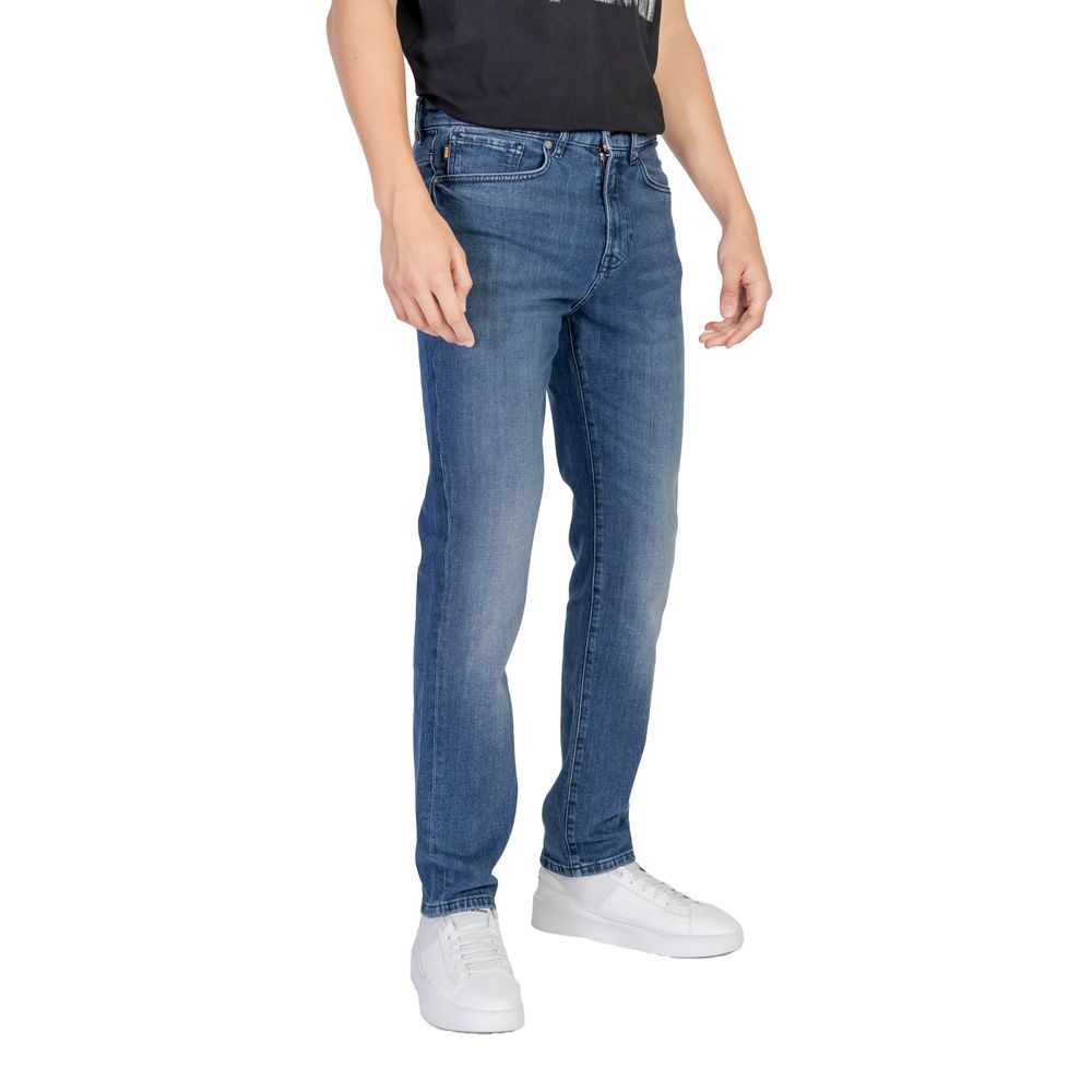 Blue Cotton Relaxed Fit Jeans