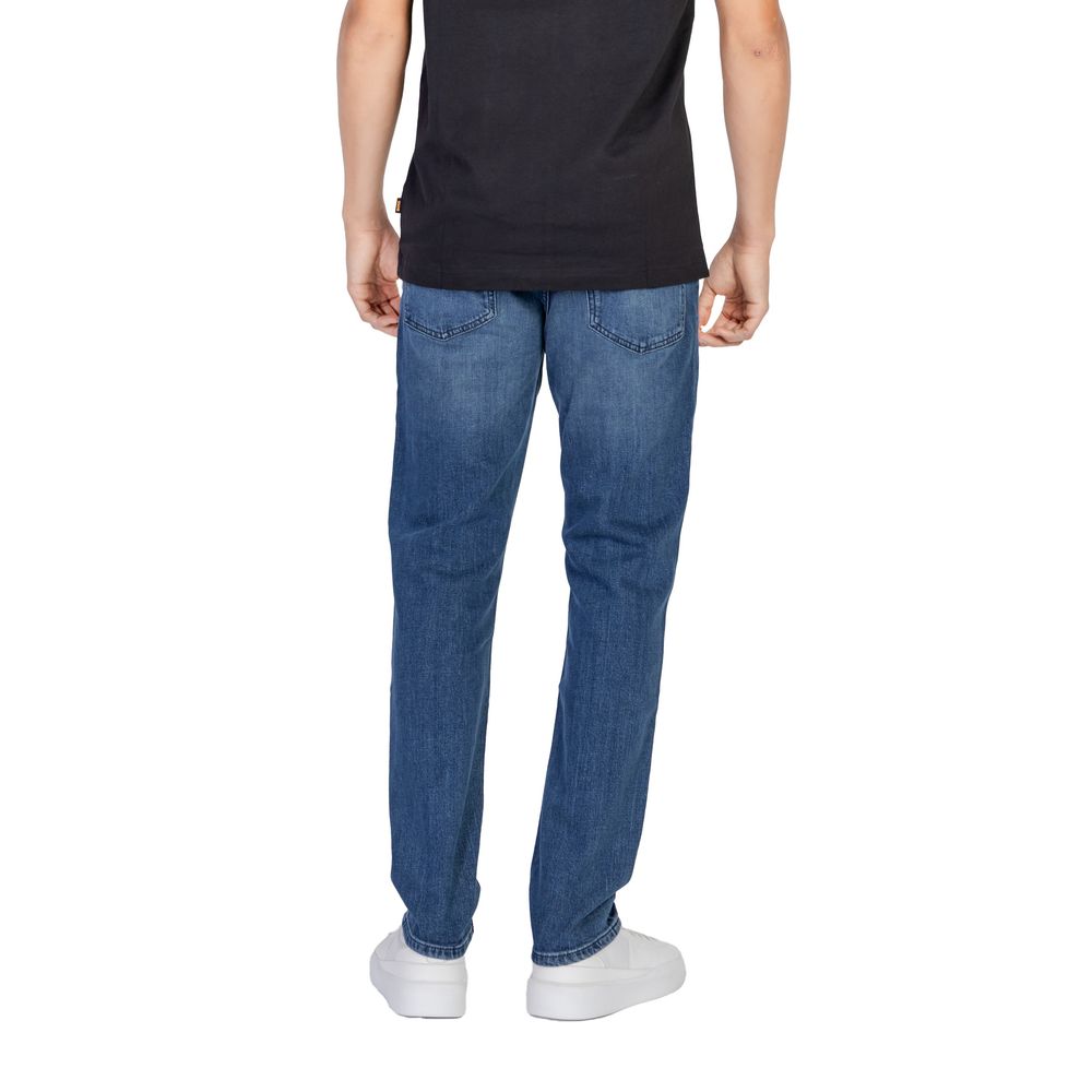 Blue Cotton Relaxed Fit Jeans