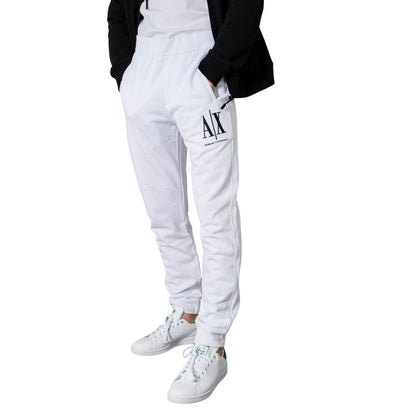White Cotton Joggers Workout Pant