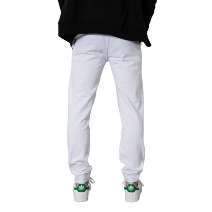 White Cotton Joggers Workout Pant