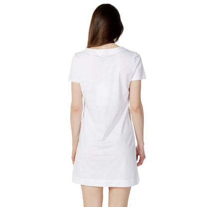 White Cotton Short Dress