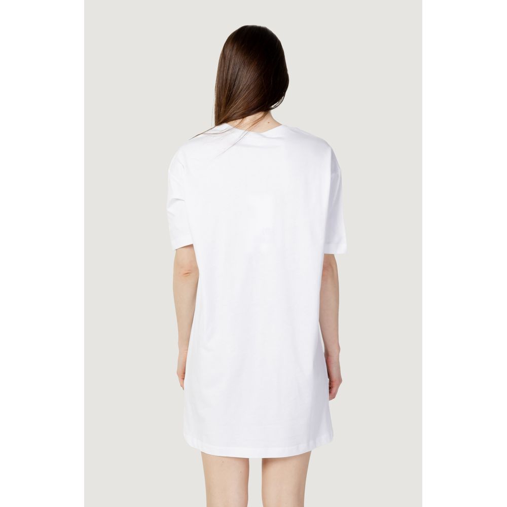 White Cotton Short Dress