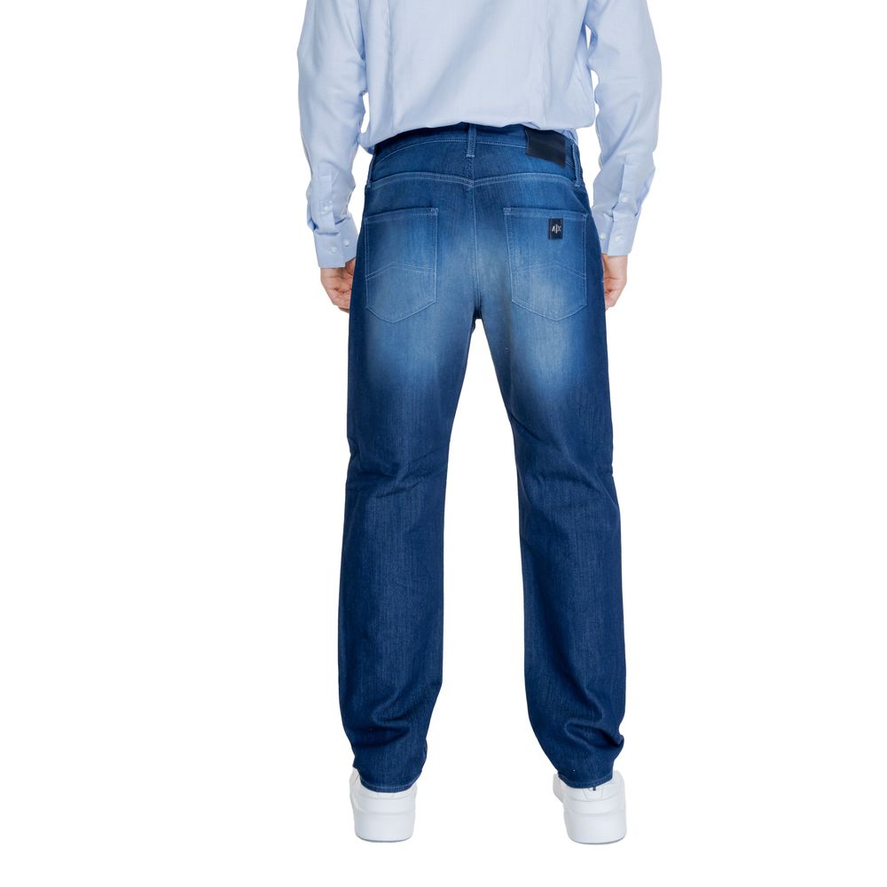 Blue Cotton Skinny Pants