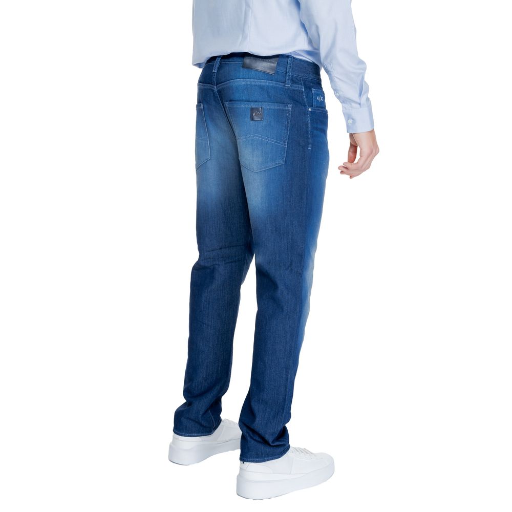 Blue Cotton Skinny Pants