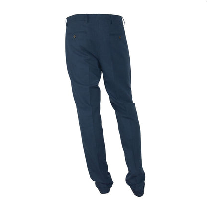 Blue Cotton Men Pants