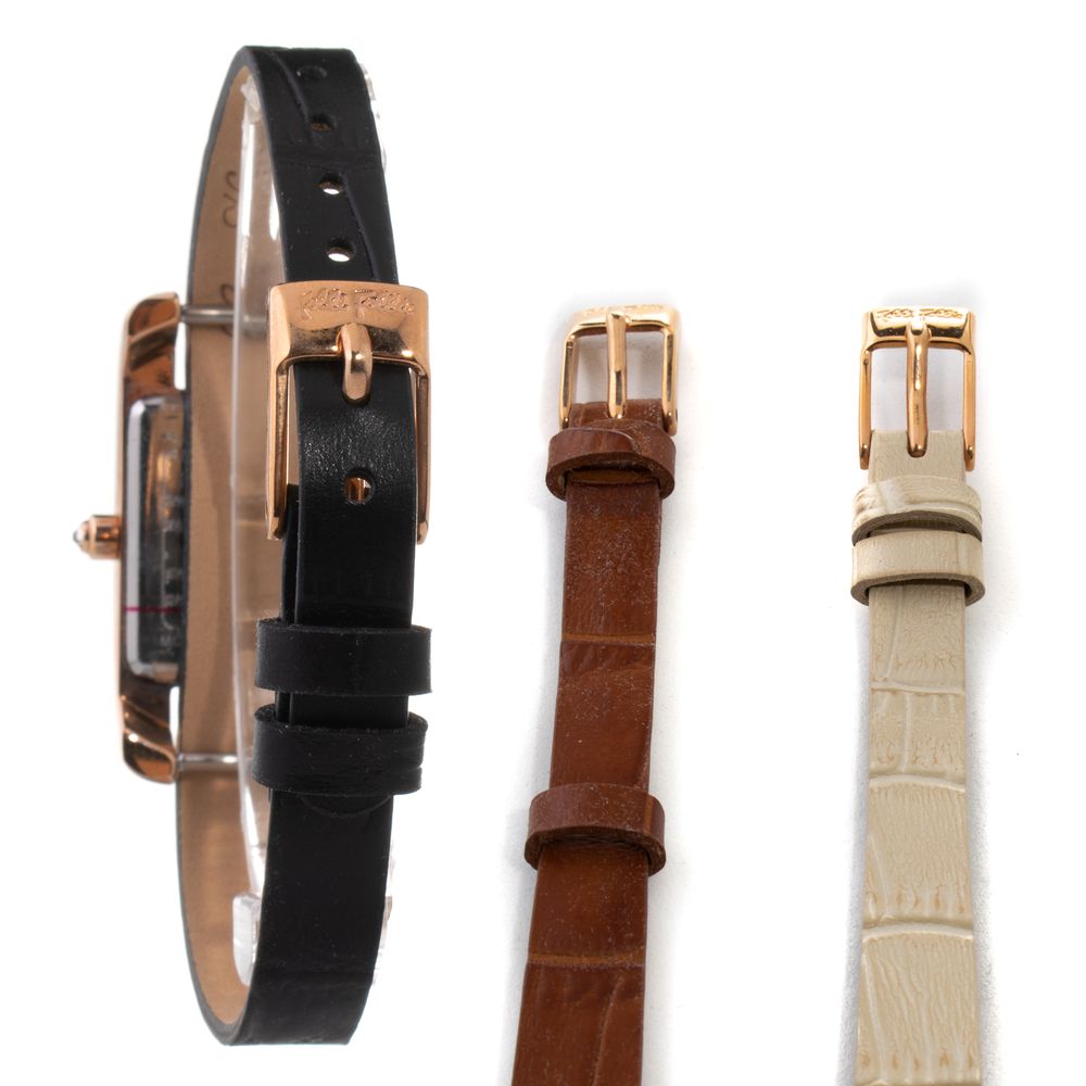 Multicolor Leather Dress Watch