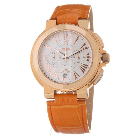 Orange Leather Dress Watch