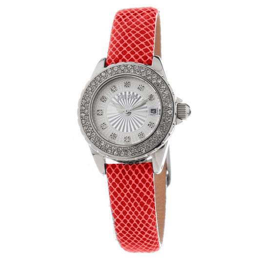 Red Leather Dress Watch