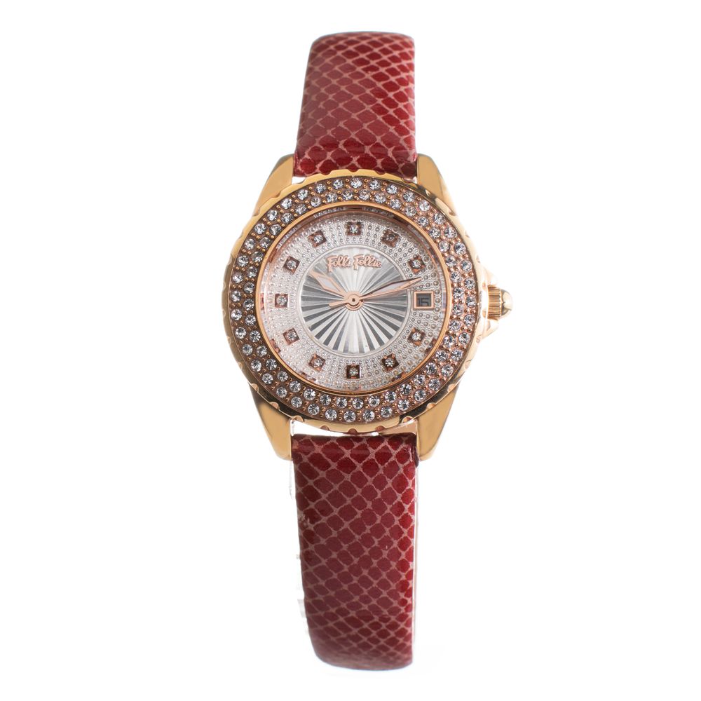 Red Leather Dress Watch
