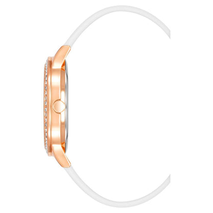 White Synthetic Dress Watch