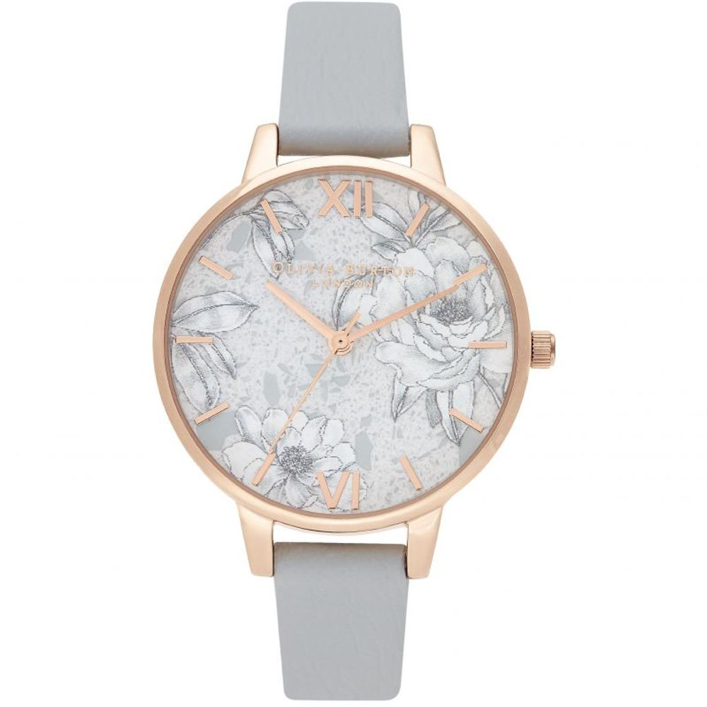 Gray Artificial Leather Dress Watch