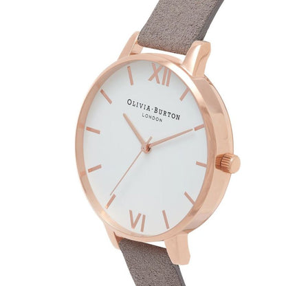 Gray Artificial Leather Dress Watch