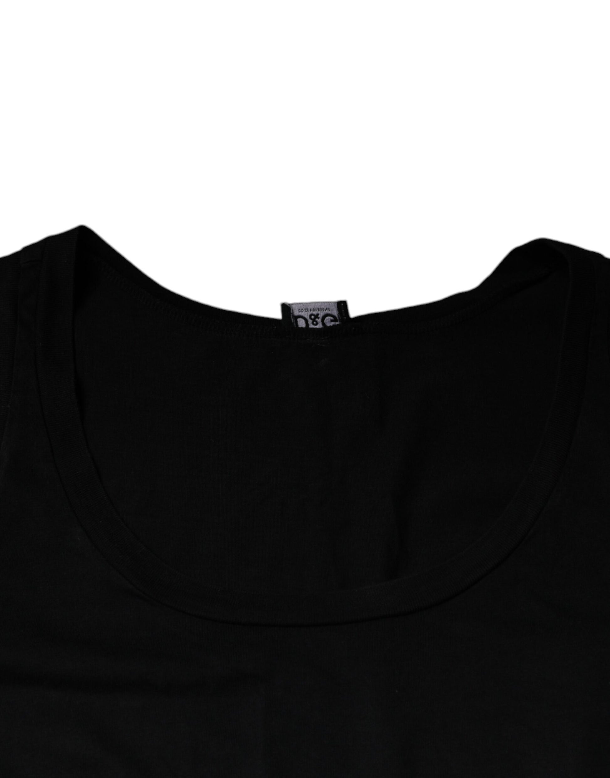 Black Cotton Tank Sleeveless Men T-shirt