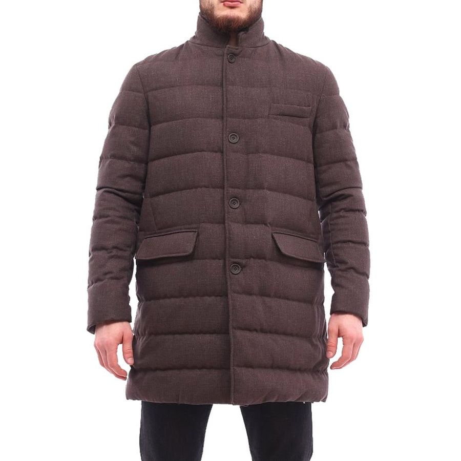 Brown Wool Men Jacket
