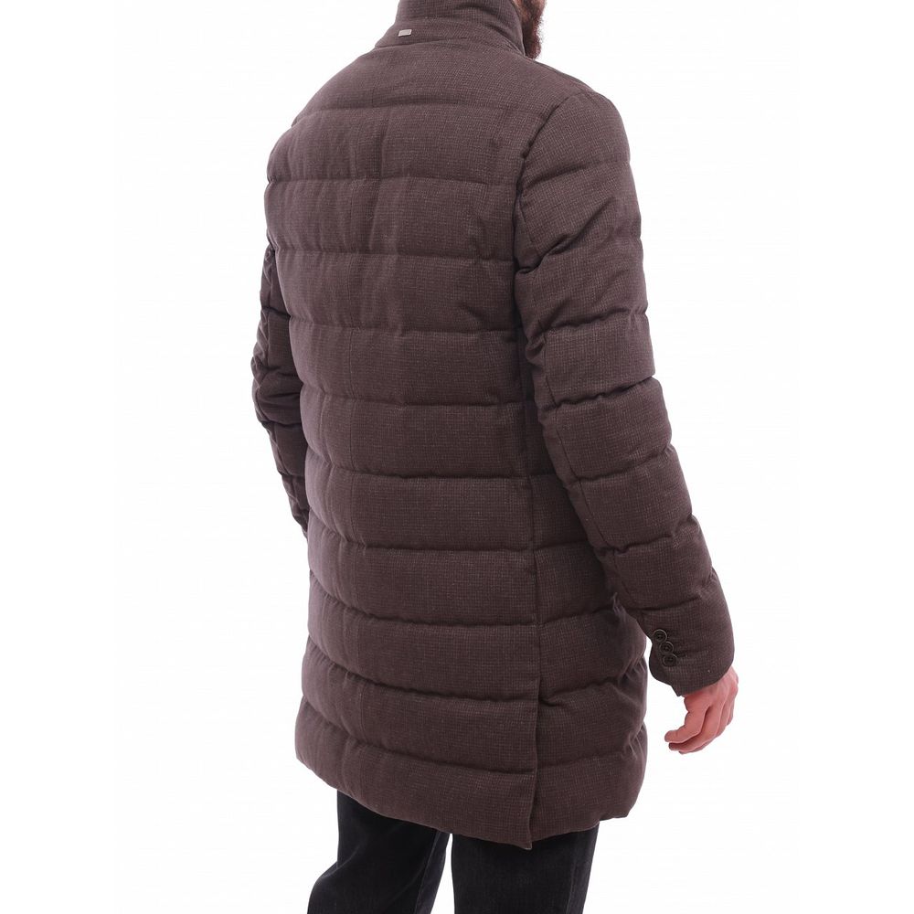 Brown Wool Men Jacket