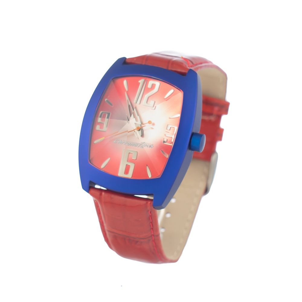 Red Leather Dress Watch